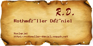 Rothmüller Dániel névjegykártya